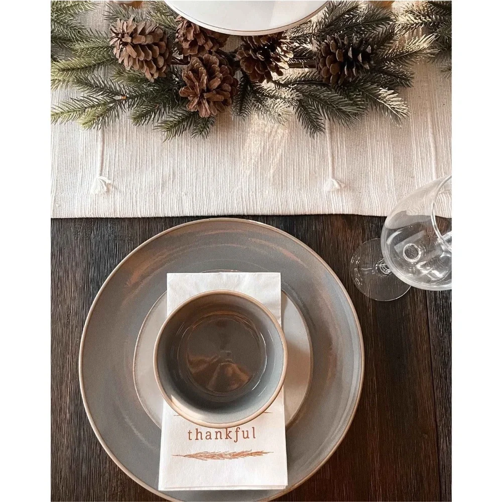 8" 4pk Stoneware Reactive Glaze Salad
Plate Set Gray - Hearth & Hand - Picture 7 of 8